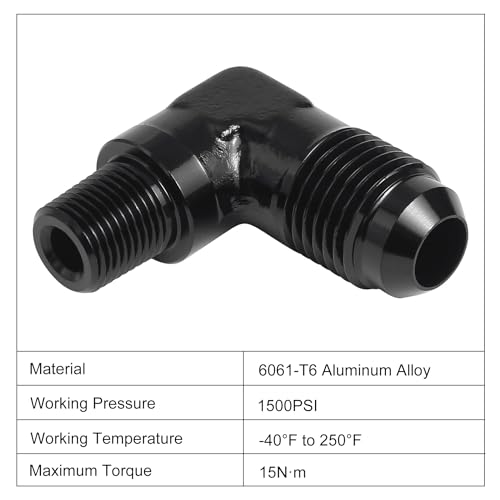 EVIL ENERGY 6AN to 1/8" NPT Male 90 Degree Fitting Adapter Aluminum 2PCS by EVIL ENERGY - Used condition - Image 3