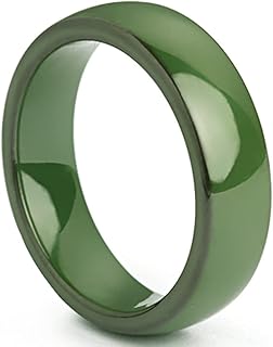 8mm Width High Polished Classic Simple Plain Dome Style Ceramic Wedding Band Ring