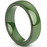 8mm Width High Polished Classic Simple Plain Dome Style Ceramic Wedding Band Ring