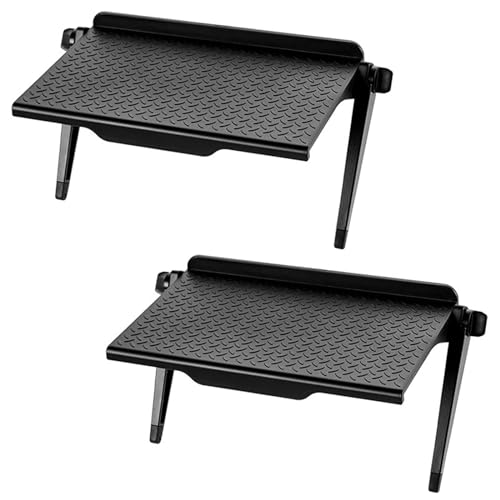 Zueyen Fernsehoberrand-Bildschirmregal, verstellbare Monitoroberrandablage, Oberrandhalterung, Computerbildschirmregal für Handyständer, Medienboxen, Spielekonsole, Router und Heimdekor, 2 Stück