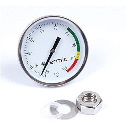 Bimetall Thermometer mit Befestigungsmutter bis +110°C für Brennapparat, Alambic, Räuchereien Cover