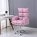 Produktbild BüRostuhl Chefsessel Drehstuhl - Verstellbare WirbelsäUlenabstüTzung & Kippwinkel, HöHe RüCklehne Computerstuhl Verstellbare Rotation Aus Baumwolle Und Leinen,Rosa