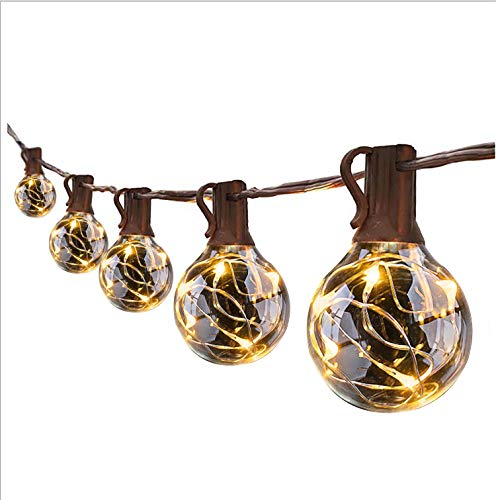 FlinQ Led-lichtsnoer, voor binnen en buiten, voor Kerstmis, tuin, feest, 10 warmwitte leds, 8 meter lichtsnoer voor binnen en buiten