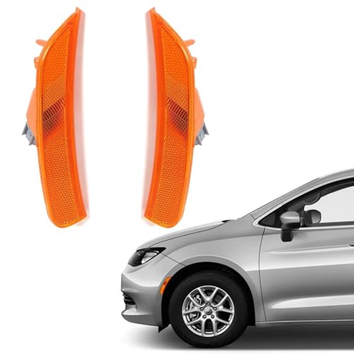 JOLONG Front Pair Side Marker Bumper Reflector Lights For Chrysler