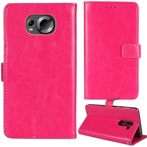 Image of Tnviud Stand Retro Flip Leather Case Protector Bumper For MaxCom MS601 6" Protection Phone Cover Skin Folio Wallet Magnetic (Rose)