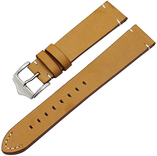 Bracelet de montre en cuir noir ou marron pour un style vintage élégant au bureau