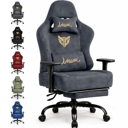 Riftracer Gaming Stuhl Chair Gamer Sessel - wildlederartiger Stoff, 3D‑Armlehnen, neigbare Rückenlehne, höhenverstellbarer Sitz… – Ansicht 1