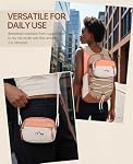 Women's 10L Hiking Backpack, 2-in-1 Day Bag with Detachable Pouch, 0.8lb Lightweight and Water Resistant for Travel, Outdoor Camping, Khaki