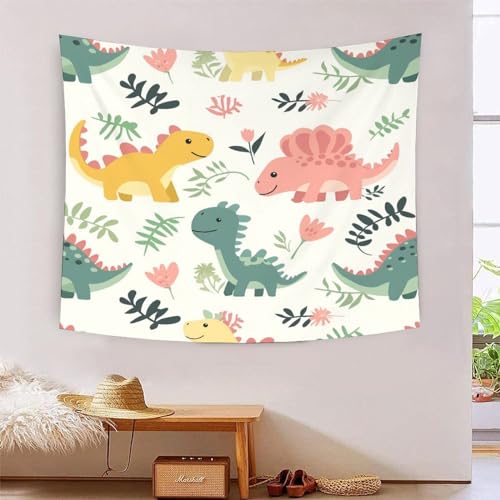 Tapisserie dinosaures 3D grand format 180x230 cm pour deco murale salon et chambre