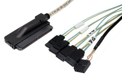 Cable interno ángulo recto SAS Multilane 0.5 m