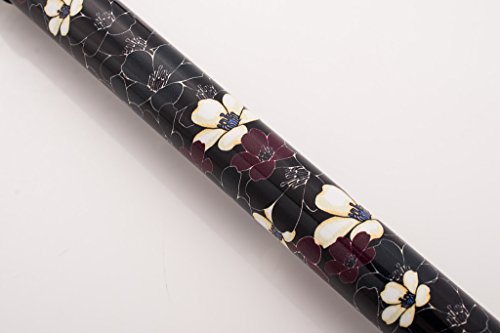 SUN Adjustable Aluminum Folding Walking Stick Cane with Wrist Strap & Pouch, Blossom