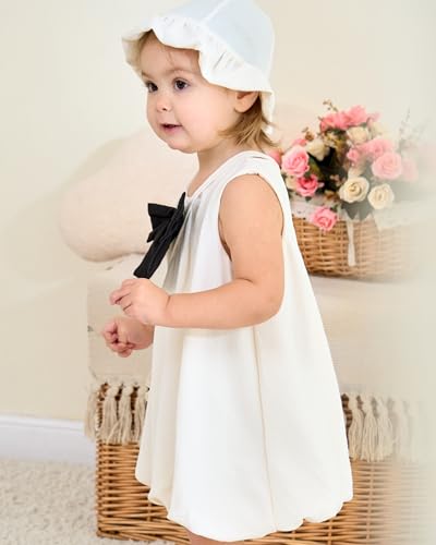 Baby Girl Dress Infant Clothes Summer Sleeveless Bow Puff Bubble Dresses Casual Linen Sundress for Toddler Girls 3M-3T - Image 5