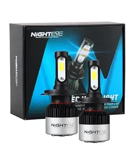 Acube Mart H4 Genuine 9000LM 6500K 72 W LED Automotive Headlight Bulbs Auto Conversion Driving Lamp 2 Led Chip (Cool White) new packing set of 2