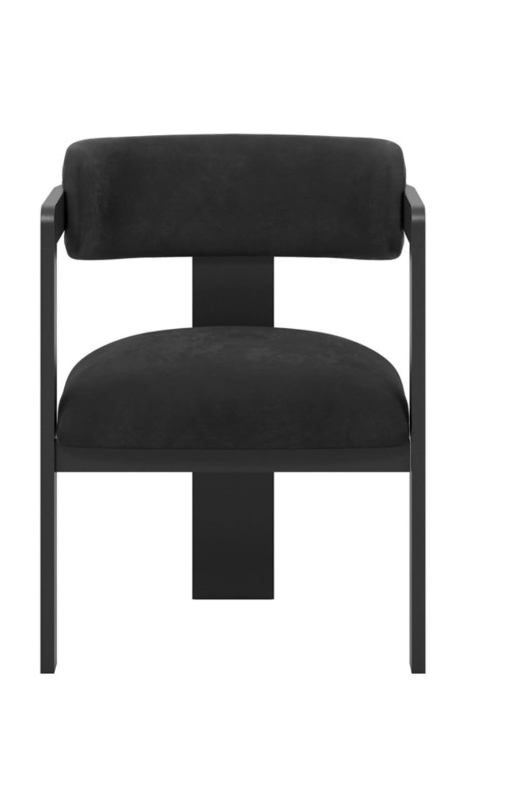 Chaise de salle à manger Mai en noir pour un confort moderne au quotidien
