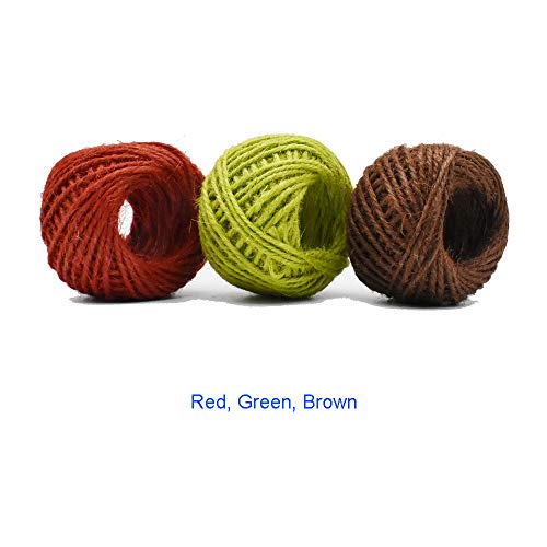 12 Color Jute Twine Natural Jute String 2mm 3 Ply for Artworks, DIY Crafts, Gift Wrapping & Embellishments - 33 Yard per Roll - Thumbnail 5