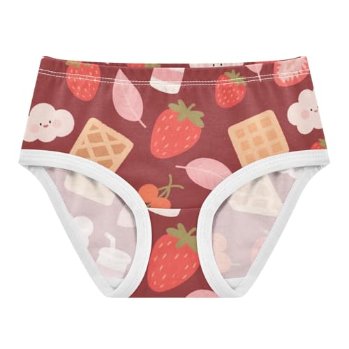 Girls' Underwear Strawberry Toddle Brief Panties 2-8 Years 20300703