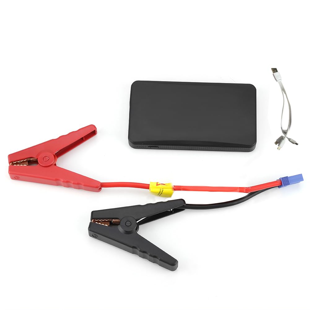Nicoone Car Jump Starter, Portable 12V Car Jump Starter Engine Battery Charger Power Bank Car Booster Battery for Gasoline Engine 2.0L Black