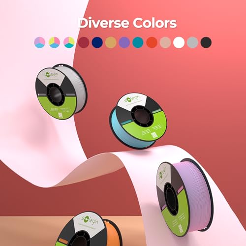 Image of Matte PLA Filament 1.75mm, 3D Printer Filament 30-300mm /s Printing Speed, Dimensional Accuracy + /- 0.02mm, 1kg Cardboard Spool(2.2lbs) 3D Printing Filament Fits for Most FDM 3D Printers(Fluorite)