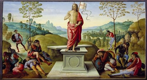 Tableaux graffiti la Résurrection du Christ de Pietro Perugino affiche sur toile 60x90cm