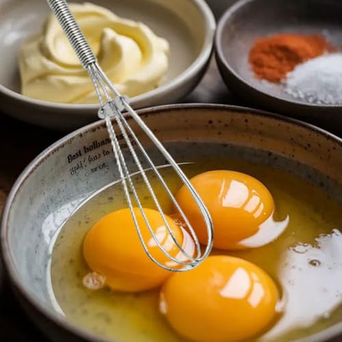 4PCS Stainless Steel Kitchen Whisks, Mini Wire Beater Set, Rust-Proof Manual Egg Whisks for Cooking, Whisking, Blending, Beating, Stirring (5 & 7 inch) - Image 6