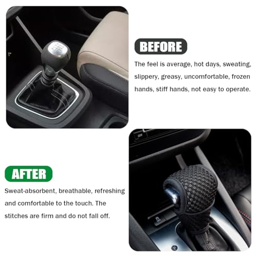 AUCELI Car Gear Shift Knob Cover, Automotive Manual Stick Shifting Handle Gear Shift Knob Protector, Vehicle Decoration Accessories Universal for SUV, Truck, RV and More - Thumbnail 3