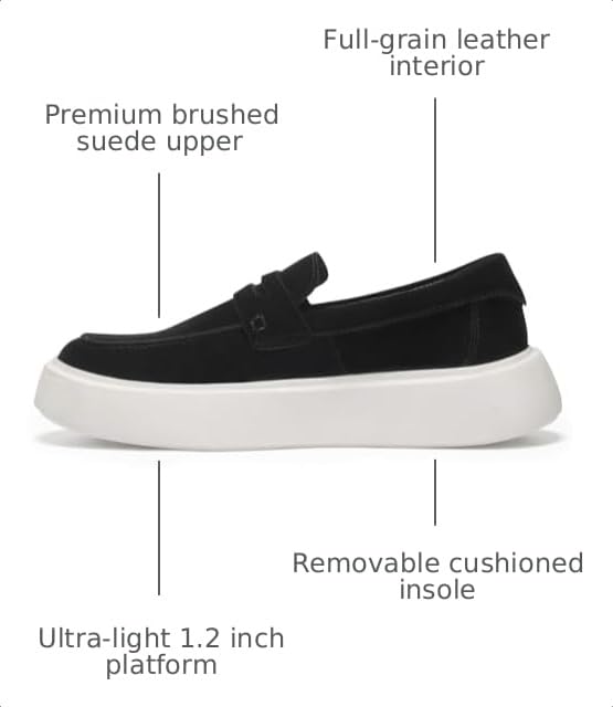 Image of Journey West Suede Slip-on Penny Loafers Sneakers Shoes for Women