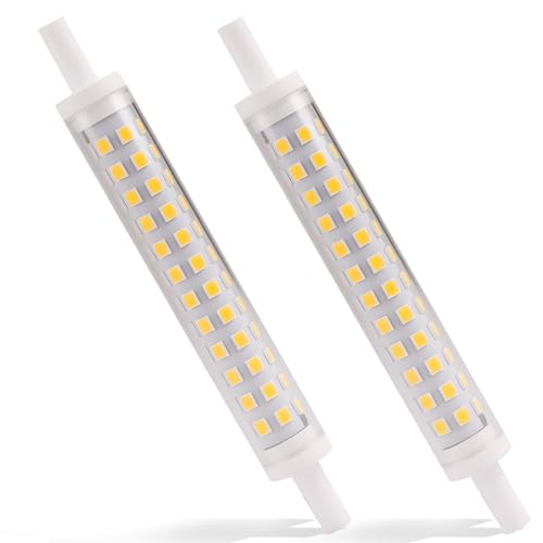JUGCUT 2Pcs R7S Bulb 118mm LED Linear Warm White 1100LM 2700K 220V 75W Equivalent Energy Saving Liner Bulbs 10W Bright Floodlight for Garden, Garage, Parlor, Non-Dimmable - Image 6