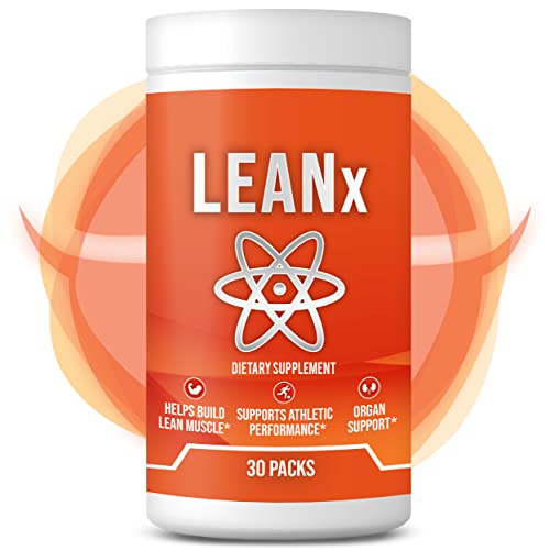 LEANx Muscle Builder for Men & Women | Promotes Lean Muscle Growth, Organ Support, Performance, & Energy | Amino Acids, Adrenal Complex, Protein, Superoxide â€“ 10X Strength Pills â€“ 30 Packs