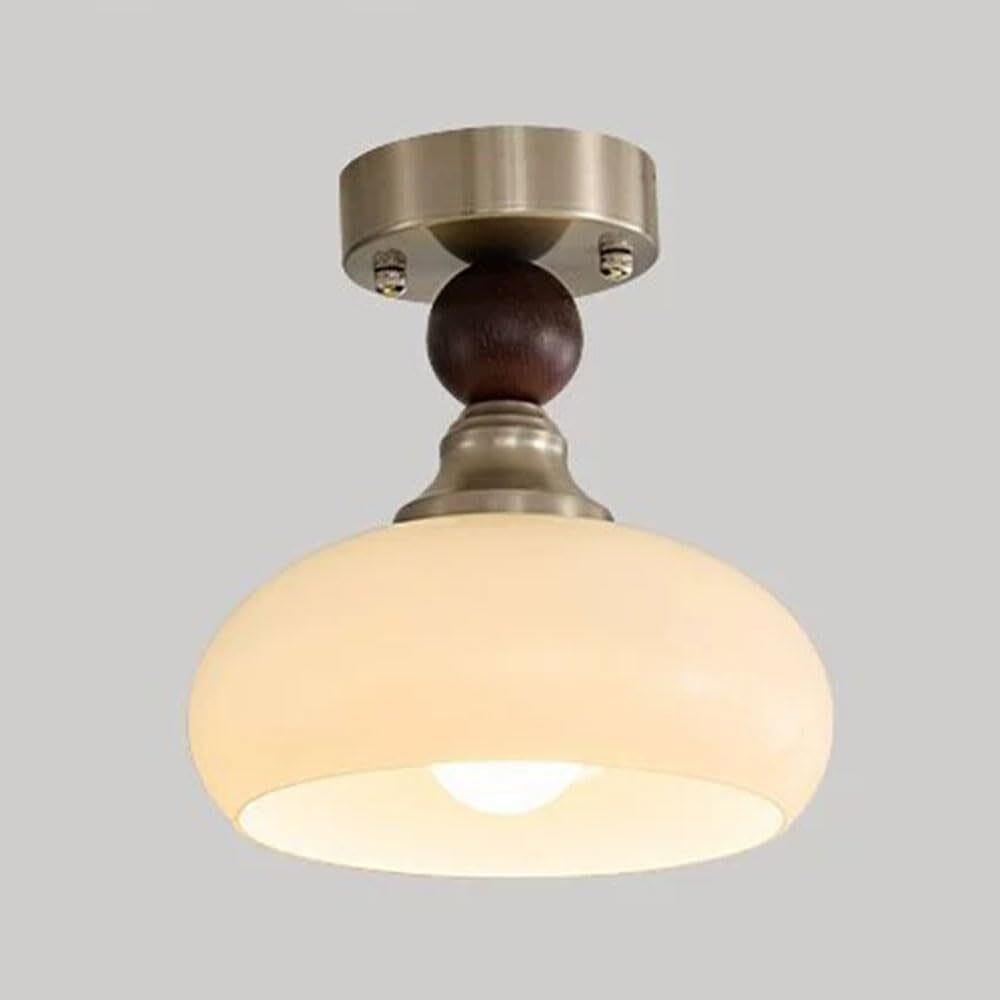 Lampada da soffitto con Paralume in Vetro in Stile Francese