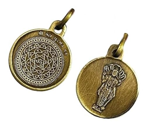 Pendentif Shri Mahasudarshan Yantra en laiton un symbole de paix