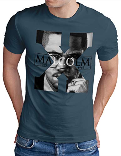 T-shirt Malcolm X noir OM3 pour un style streetwear engagé lors de vos sorties