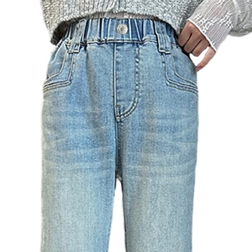 Tween Girls Flared Jeans, Casual Bell Bottom Denim Pants with Back Pockets, Streetwear Flare Leg Pants for Girls2