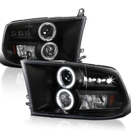 SPEC-D Dual Halo Projector Headlights for 2009-2024 Ram 1500 Classic