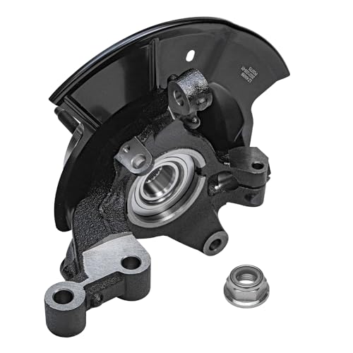 Image of Detroit Axle - Front Right Steering Knuckle for 2007-2010 Ford Edge Lincoln MKX, Passenger Side Steering Knuckle & Wheel Bearing Hub Assembly 2008 2009 Replacement