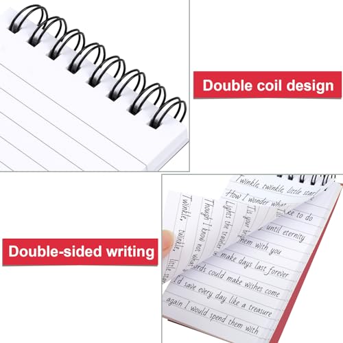 Petit carnet à spirale lot de 8 mini blocs-notes école et bureau
