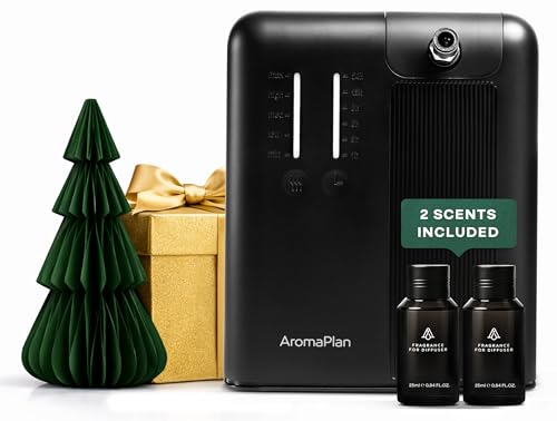 AromaPlan 5 Star Collection Cold Air Scent Diffuser, Whole House (2 Scents Included)- Waterless Smart Aroma, Scent &Time Adjust., App Control, HVAC | Home, Commercial, Hotel | Large Room, 2,000 sq.ft