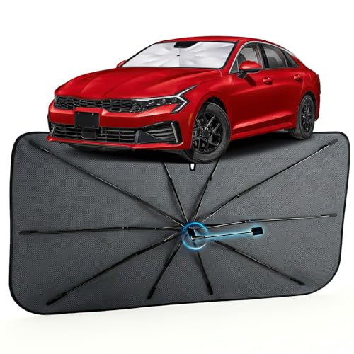 Image of Car Windshield Sun Shade for KIA K5 2021-2026 -[Reflective Coated Fabric] Sunshade Umbrella for Front Window, Car Shades Sun Visor Keep Car Cool and Protects Interior, 1:1 Exact Fit