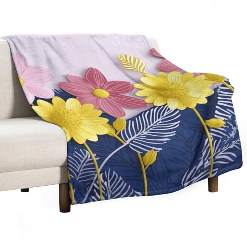Couverture en flanelle douce de qualité supérieure à fleurs - 2
