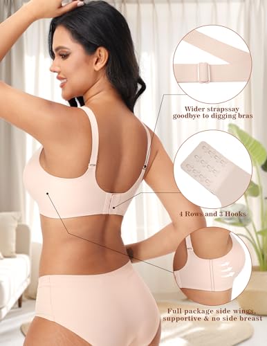 PoseFree Jelly Wireless Bra for Women - Comfortable Seamless Full Support & Soft Padded Daily Wear Bras for Older Women3