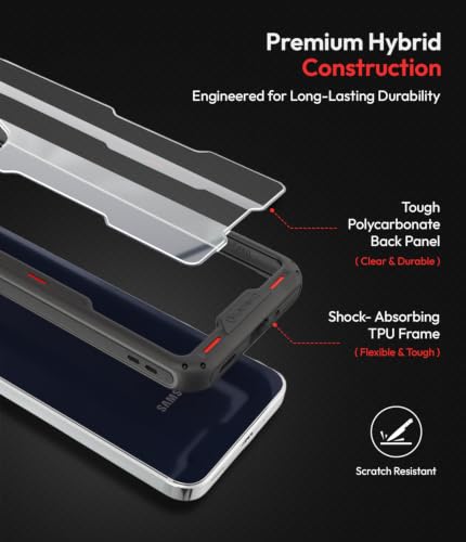Image of KAPAVER iON - X | Samsung Galaxy A18 /M17 5G /F17 5G /A17 /A17 5G Case [Drop Protection] [Rugged] Galaxy A18 /M17 5G /F17 5G /A17 /A17 5G Back Cover | (TPU + PC) - Smoke Black