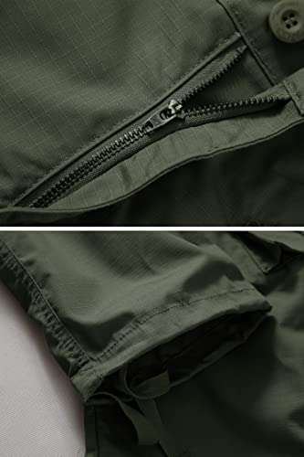 Gsggig Men's Outdoor Hiking Pants, Tactical Pants Lightweight Casual Work Ripstop Cargo Pants For Men With Pockets No Belt 3355 Army Green 38 #TOP5