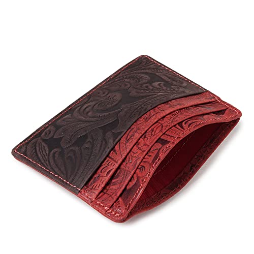 Genuine Leather Credit Card Holder Men Women - Minimalist Card Purse - Men`s Wallets - Ultra Thin Design - Ideal for Travel - Front Pocket Card Wallet - Slim Card Case - Giftbox