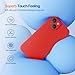 Miracase Designed for iPhone 14 Case with Screen Protector,[Upgraded Enhanced Camera Protection],Shockproof Liquid Silicone Case with Microfiber Lining, 6.1 inch, Red