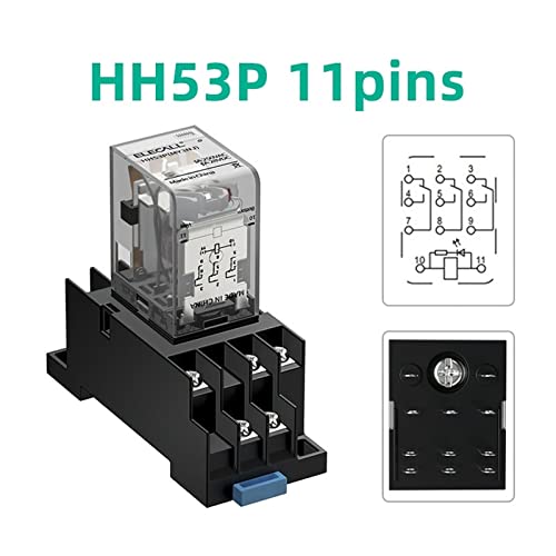 Relais 11 broches avec base de prise pour tension AC 110V - 4