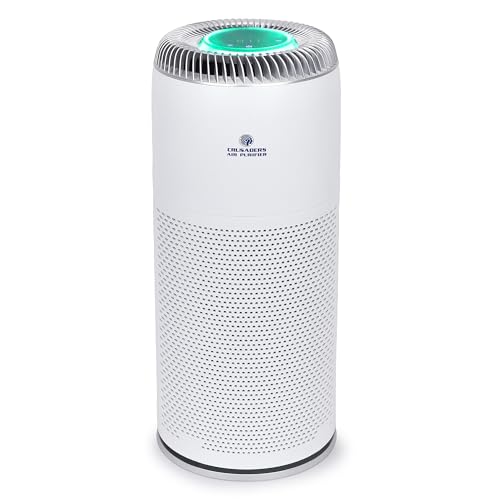 Image of Crusaders XJ-3500H Smart Air Purifier for Home & Office | HEPA, Plasmacluster, PM2.5 Indicator, Auto Mode, Deodorizing Filter, Touch Panel | 6-Stage Filtration for Medium Rooms