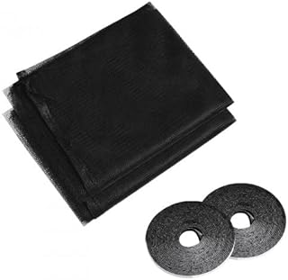 Dokpav 2 PCS Window Screen Mosquito Netting, Universal Black Washable Insect Netting, Adjustable DIY Insect Screen with Self-Adhesive Tapes, Bee Bug Protector Fly Net for Window(1.3 * 1.5M)