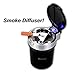Zento Deals Ash Tray Auto Cigarette Odor Remover and Smoke Diffuser with Blue LED Cool Light Indicator