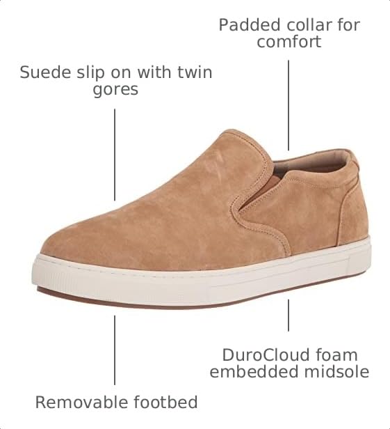 Image of Propet Mens Kip Slip On Sneakers Shoes Casual - Beige