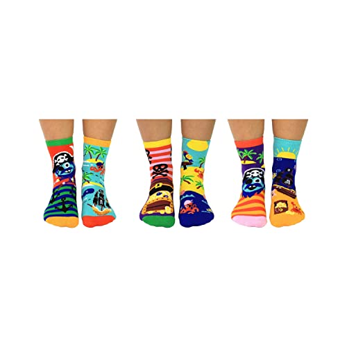 United Oddsocks - Pack of 6 Mix & Match Kids Socks, Novelty Socks for Kids 4-6 years old, Size UK 9-12 (EU 27-30)