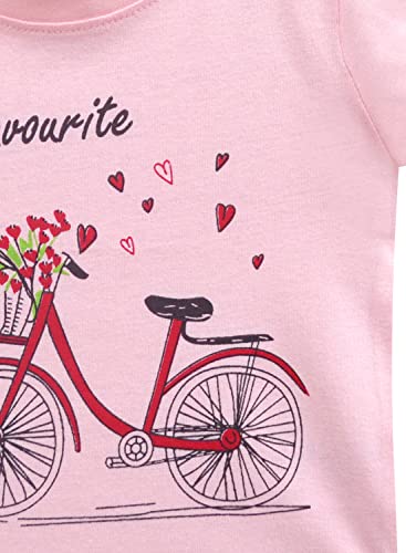 Image of A.T.U.N. (ALL THINGS UBER NICE) Girls Printed Round Neck Short Sleeve Regular T-Shirt
